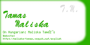 tamas maliska business card